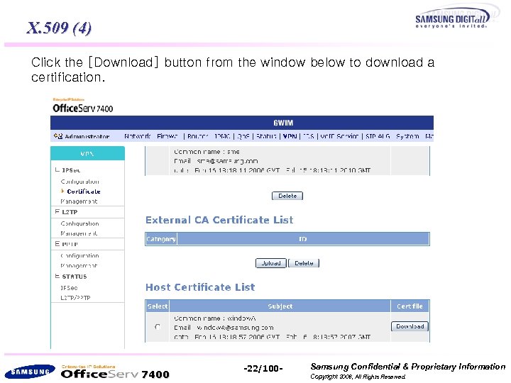 X. 509 (4) Click the [Download] button from the window below to download a