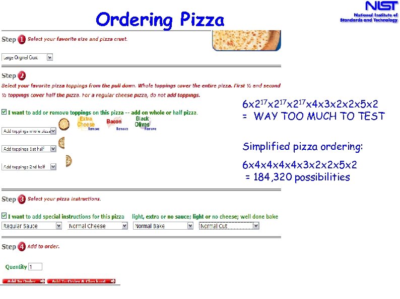 Ordering Pizza 6 x 217 x 4 x 3 x 2 x 2 x