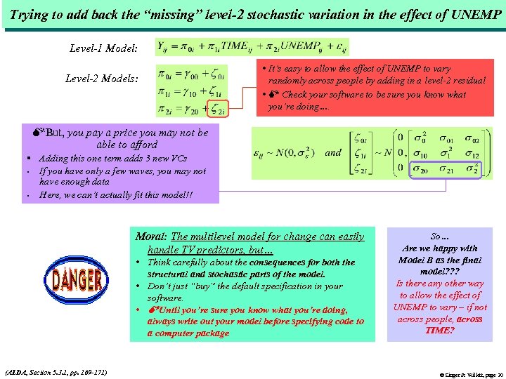 Trying to add back the “missing” level-2 stochastic variation in the effect of UNEMP