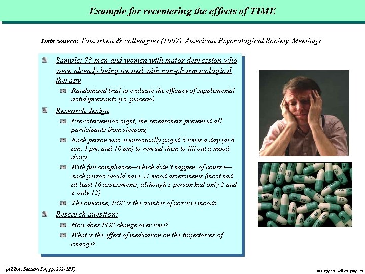 Example for recentering the effects of TIME Data source: Tomarken & colleagues (1997) American