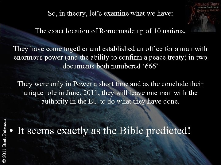 So, in theory, let’s examine what we have: The exact location of Rome made