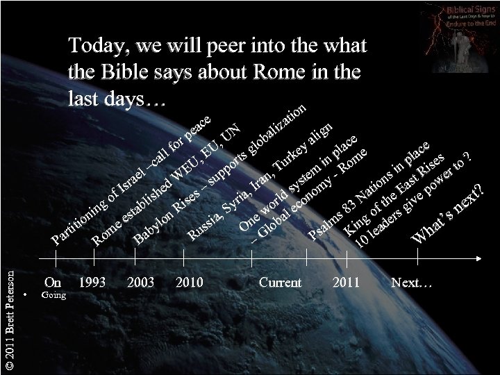 Today, we will peer into the what the Bible says about Rome in the