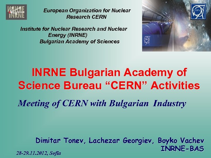 European Organization For Nuclear Research CERN Institute For