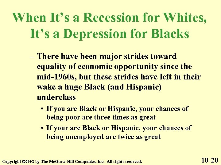 When It’s a Recession for Whites, It’s a Depression for Blacks – There have