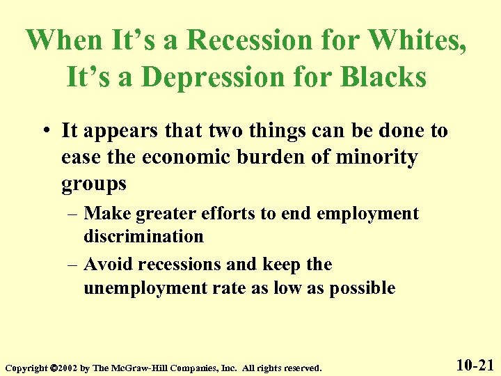 When It’s a Recession for Whites, It’s a Depression for Blacks • It appears