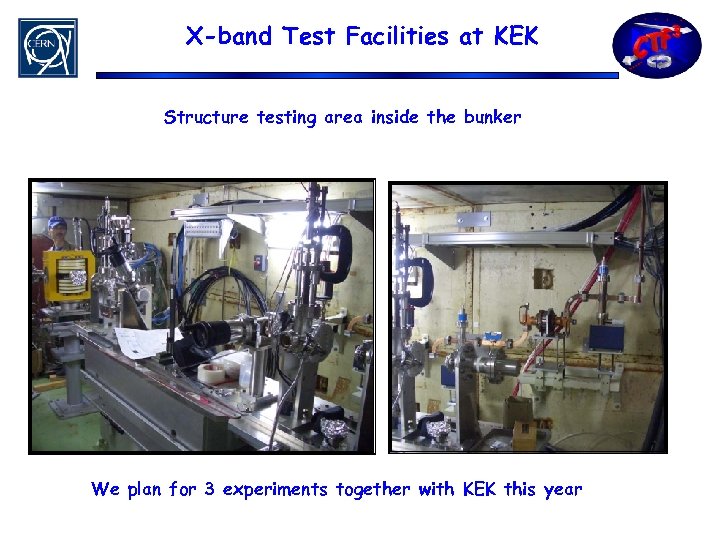 X-band Test Facilities at KEK Structure testing area inside the bunker We plan for