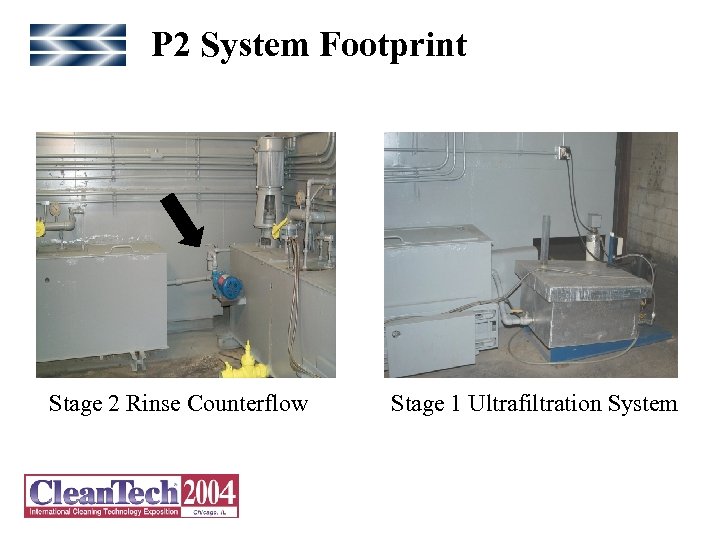 P 2 System Footprint Stage 2 Rinse Counterflow Stage 1 Ultrafiltration System 