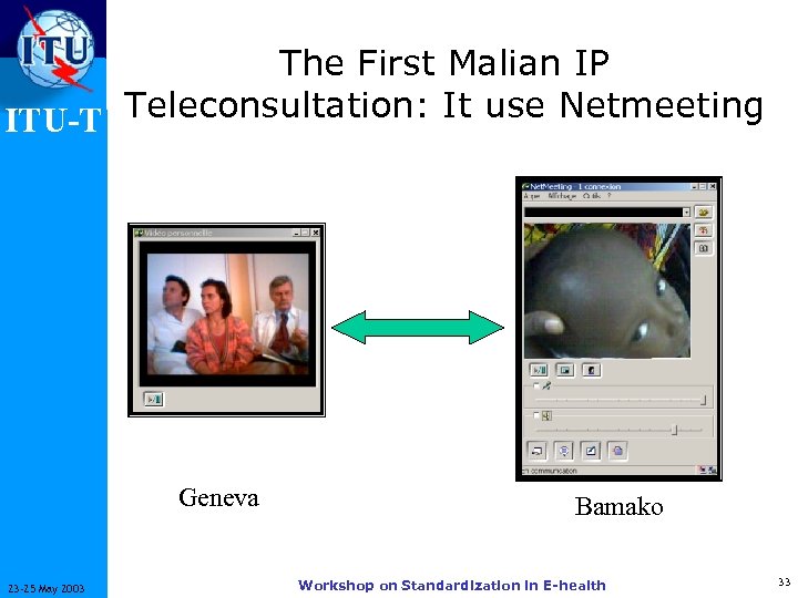 The First Malian IP ITU-T Teleconsultation: It use Netmeeting Geneva 23 -25 May 2003