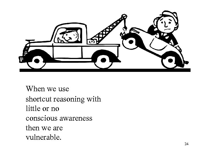 When we use shortcut reasoning with little or no conscious awareness then we are