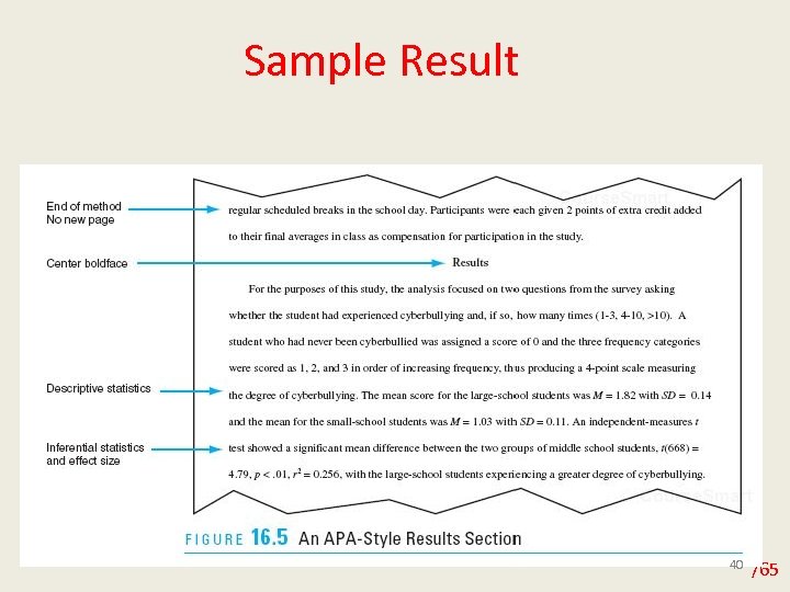 Sample Result 40 /65 