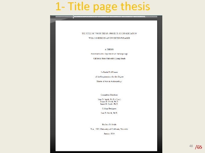 1 - Title page thesis 48 /65 