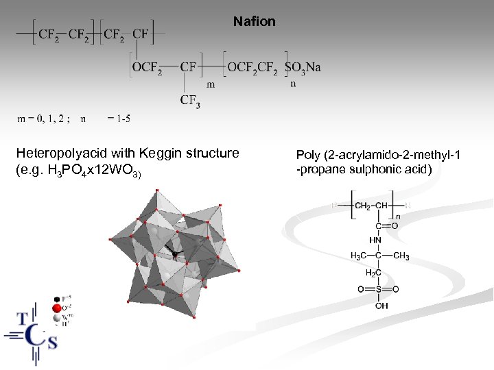 Nafion Heteropolyacid with Keggin structure (e. g. H 3 PO 4 x 12 WO