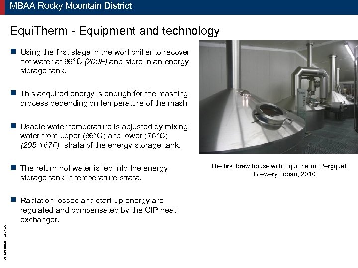 MBAA Rocky Mountain District Equi. Therm - Equipment and technology Using the first stage