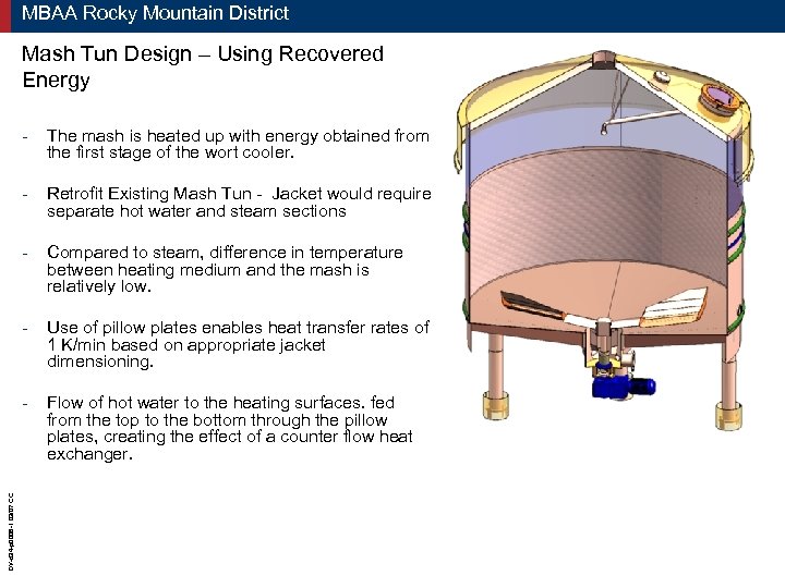 MBAA Rocky Mountain District Mash Tun Design – Using Recovered Energy The mash is