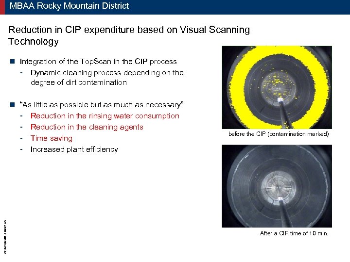 MBAA Rocky Mountain District Reduction in CIP expenditure based on Visual Scanning Technology Integration