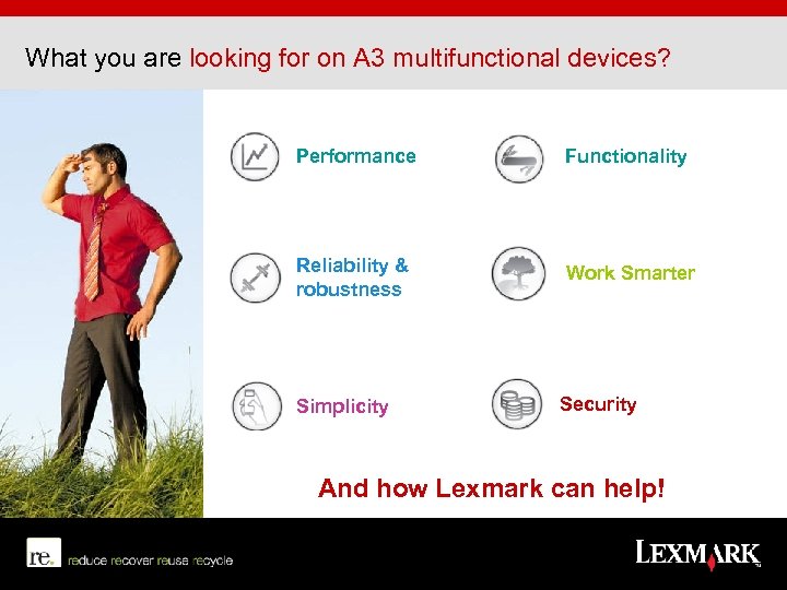 What you are looking for on A 3 multifunctional devices? Performance Functionality Reliability &