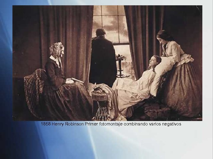 1858 Henry Robinson Primer fotomontaje combinando varios negativos 