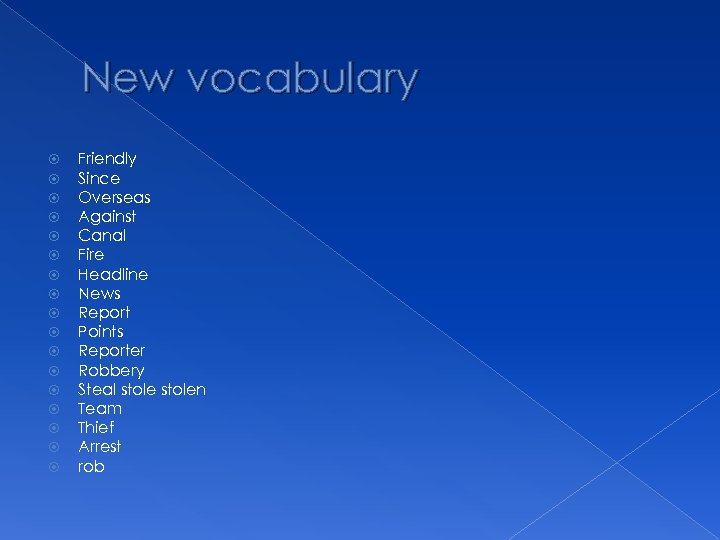 New vocabulary Friendly Since Overseas Against Canal Fire Headline News Report Points Reporter Robbery