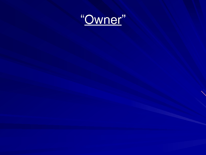 “Owner” 
