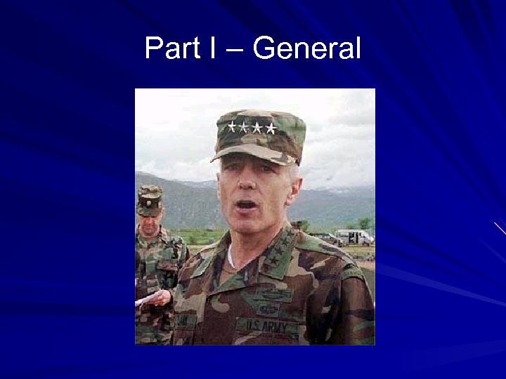 Part I – General 