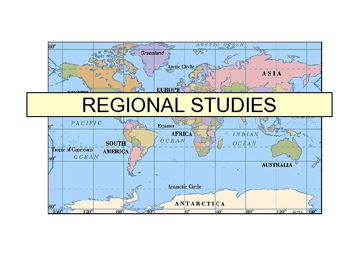 REGIONAL STUDIES 