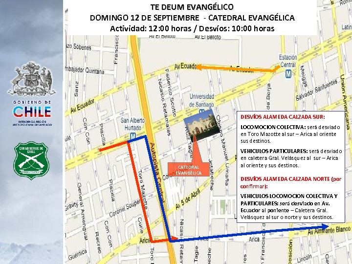 TE DEUM EVANGÉLICO DOMINGO 12 DE SEPTIEMBRE - CATEDRAL EVANGÉLICA Actividad: 12: 00 horas