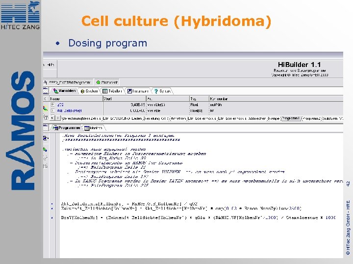 Cell culture (Hybridoma) © Hi. Tec Zang Gmb. H - HRE 42 • Dosing
