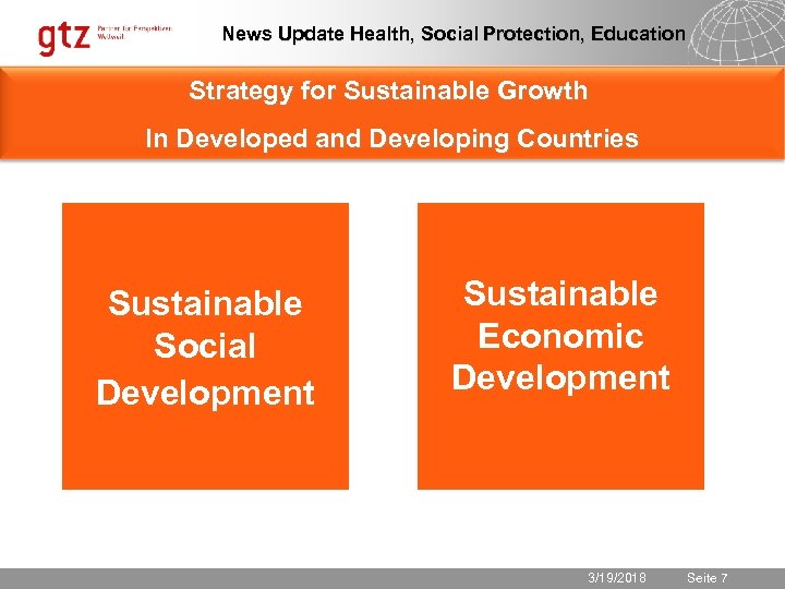 News Update Health, Social Protection, Education Strategy for Sustainable Growth In Developed and Developing