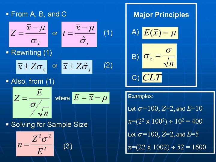 § From A, B, and C Major Principles (1) or § Rewriting (1) A)