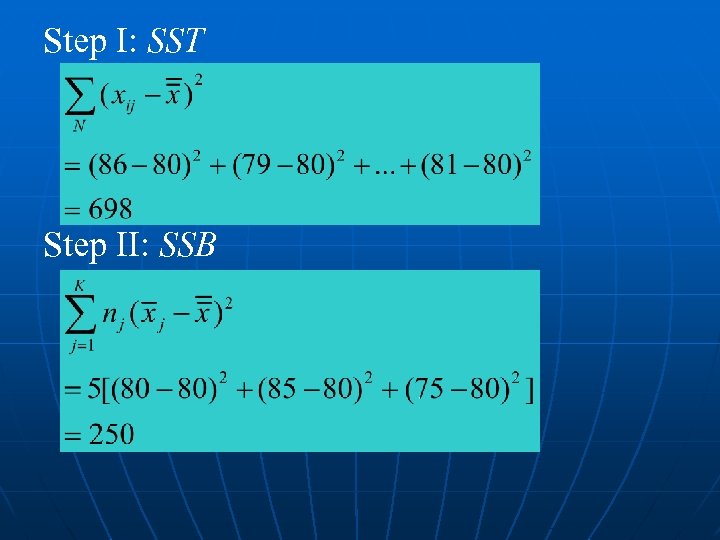 Step I: SST Step II: SSB 