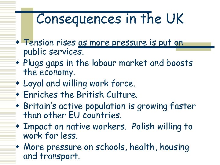 Consequences in the UK w Tension rises as more pressure is put on public