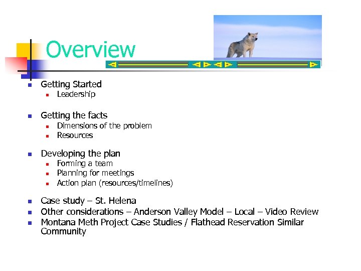 Overview n Getting Started n n Getting the facts n n n n Dimensions