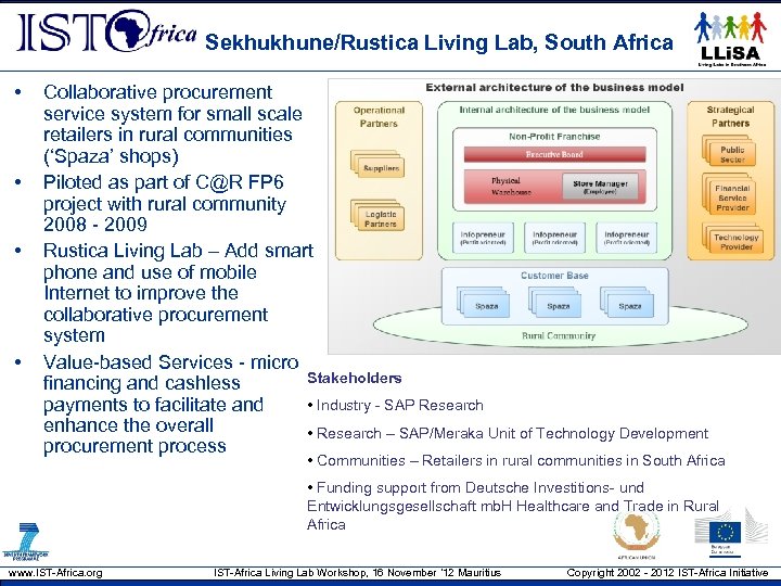 Sekhukhune/Rustica Living Lab, South Africa • • Collaborative procurement service system for small scale