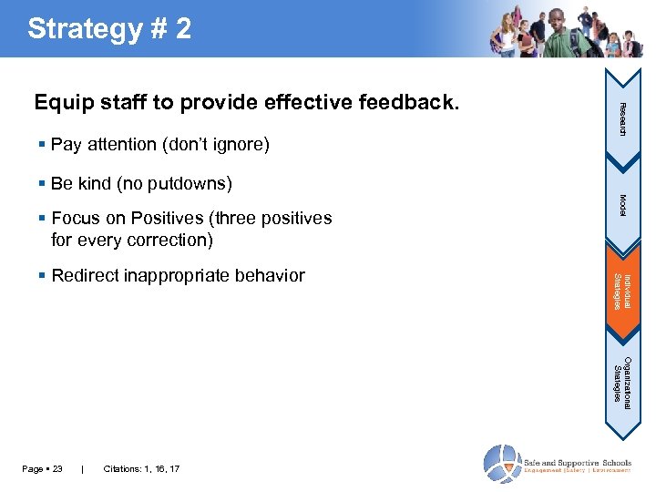 Strategy # 2 Pay attention (don’t ignore) Research Equip staff to provide effective feedback.