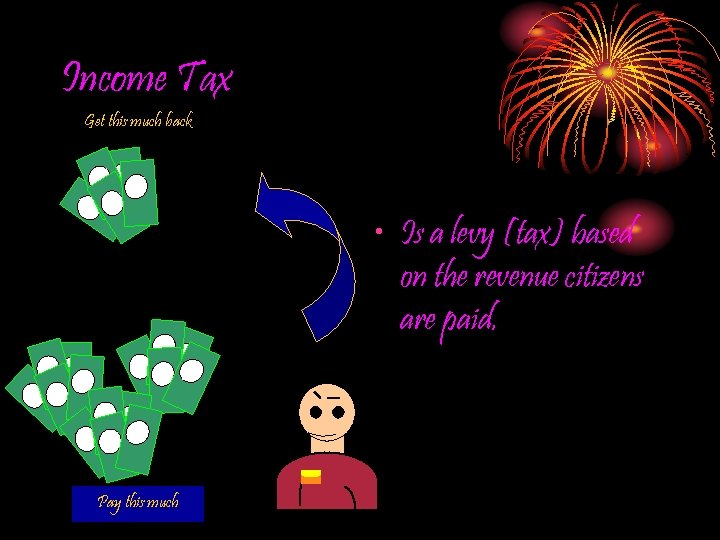 Income Tax Get this much back • Is a levy (tax) based on the