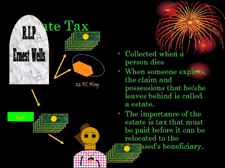 Estate Tax 24 Kt. Ring tax • Collected when a person dies • When