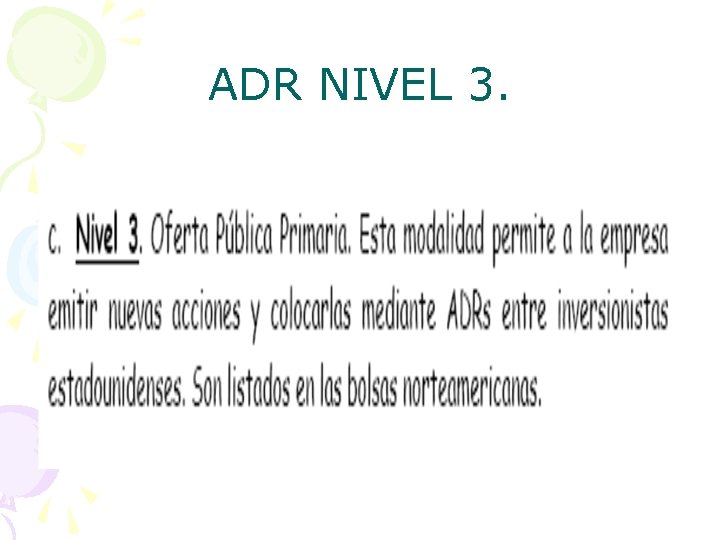 ADR NIVEL 3. 
