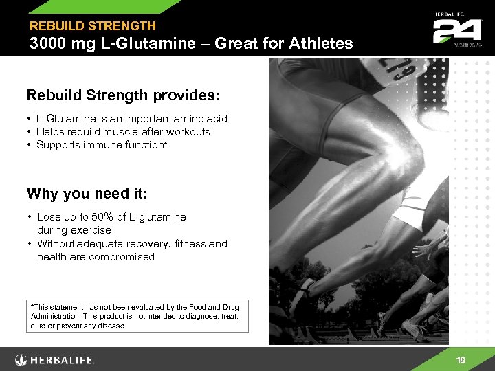 REBUILD STRENGTH 3000 mg L-Glutamine – Great for Athletes Rebuild Strength provides: • L-Glutamine
