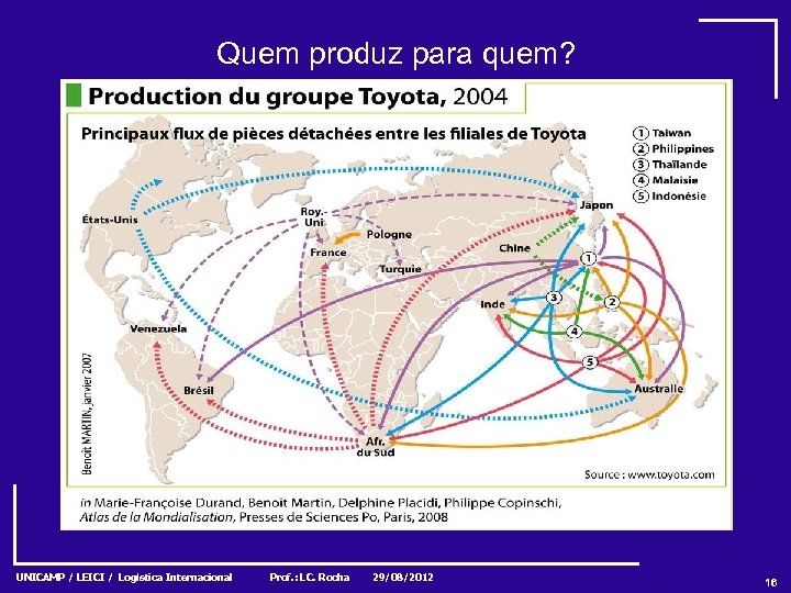 Quem produz para quem? UNICAMP / LEICI / Logística Internacional Prof. : LC. Rocha
