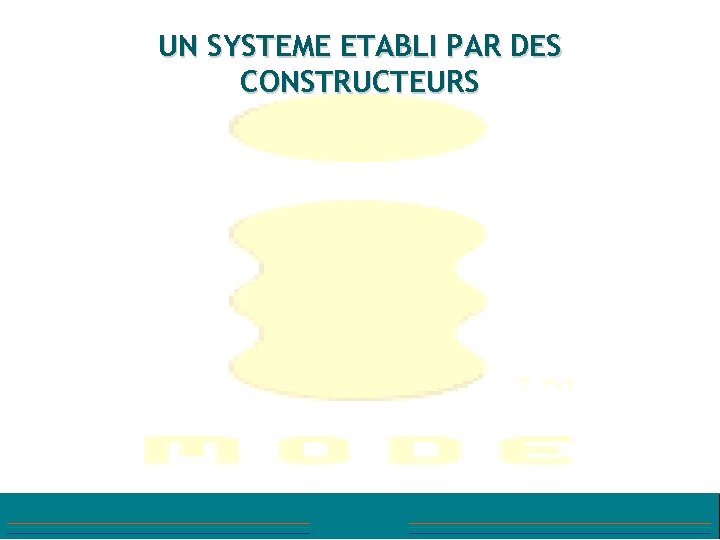 UN SYSTEME ETABLI PAR DES CONSTRUCTEURS 
