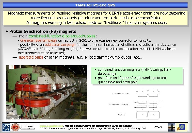 Tests for PS and SPS Magnetic measurements of repaired resistive magnets for CERN’s accelerator