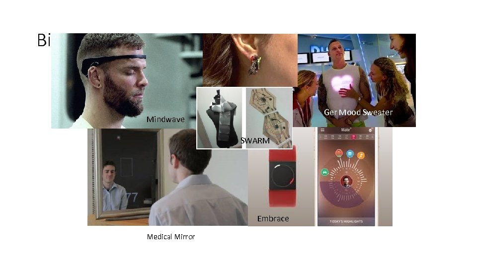 Biometric Detectors. Ger Mood Sweater Mindwave SWARM Embrace Medical Mirror Copyright BT Global Services,
