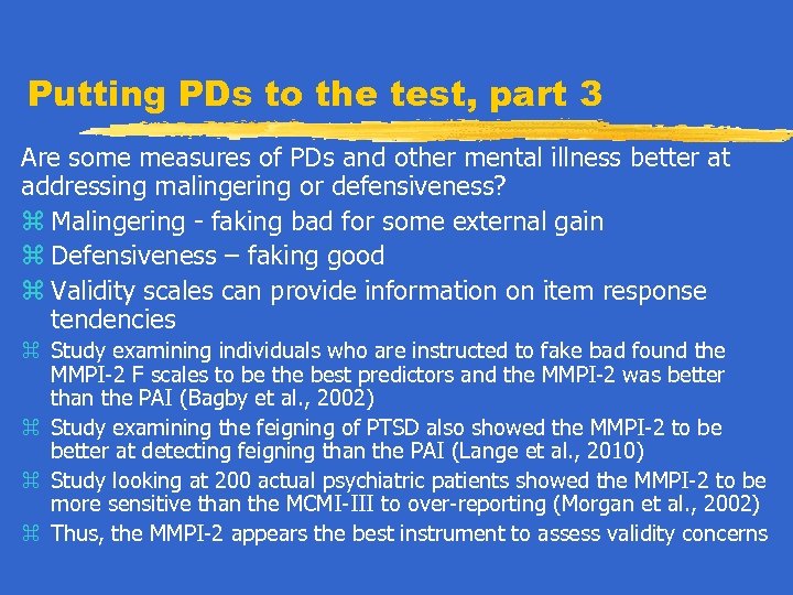 Putting PDs to the test, part 3 Are some measures of PDs and other