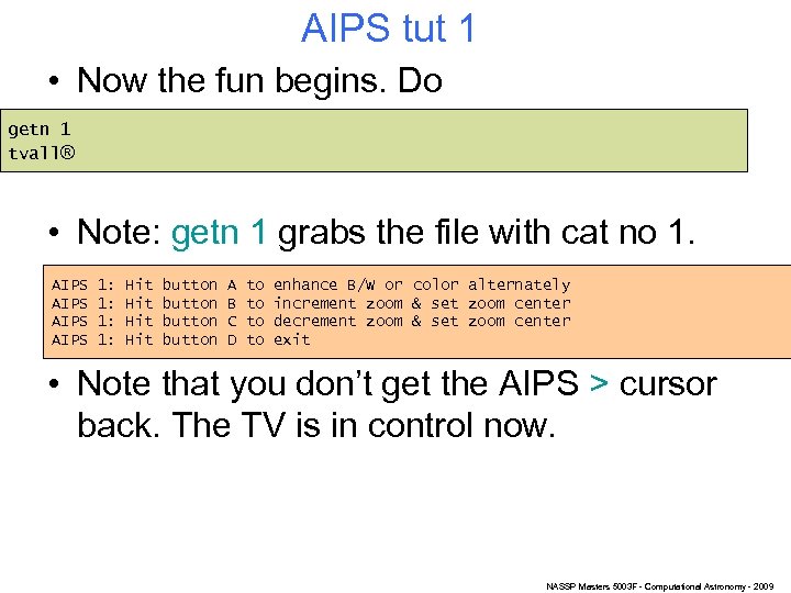 AIPS tut 1 The approach to dip