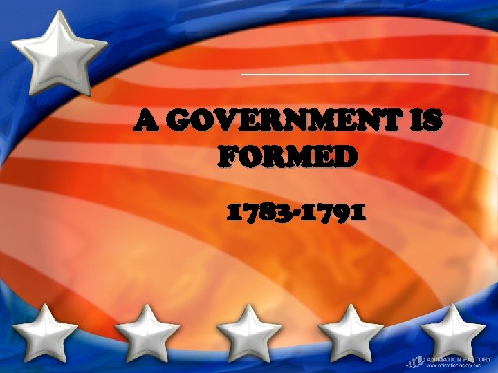 A GOVERNMENT IS FORMED 1783 -1791 