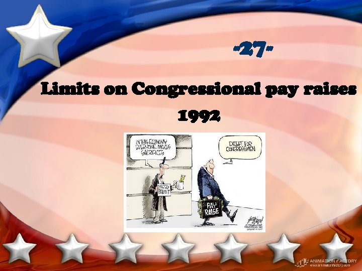 -27 Limits on Congressional pay raises 1992 