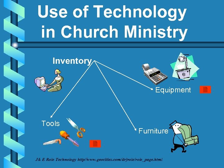 Use of Technology in Church Ministry Inventory Equipment Tools Furniture J& E Role Technology