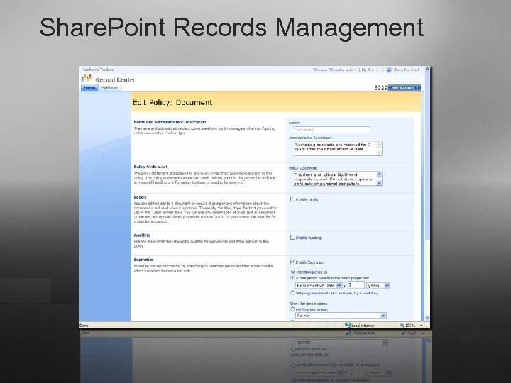 Share. Point Records Management 