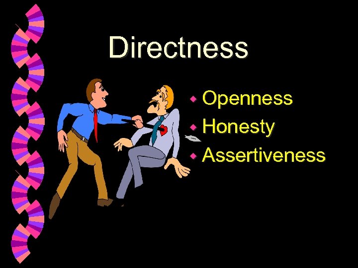 Directness w Openness w Honesty w Assertiveness 