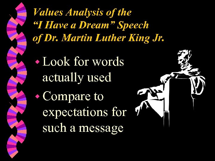 Values Analysis of the “I Have a Dream” Speech of Dr. Martin Luther King